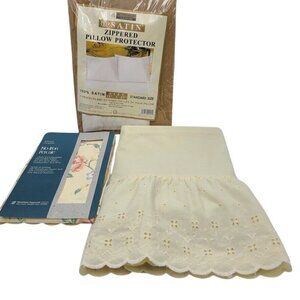 Vintage Westpoint Floral Standard Pillowcase Satin Protector King Sham Lot 3